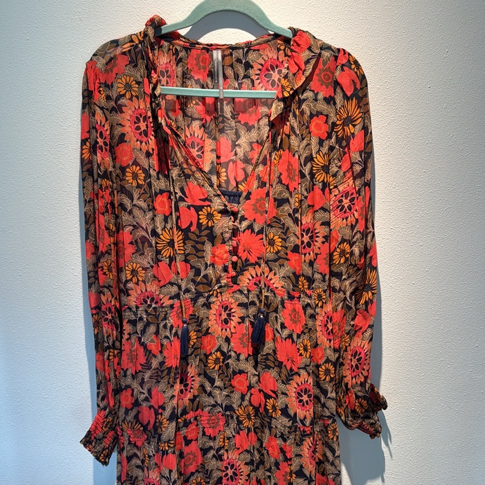 Boden Floral Long Sleeve Maxi Dress size XL - Picture 2 of 5
